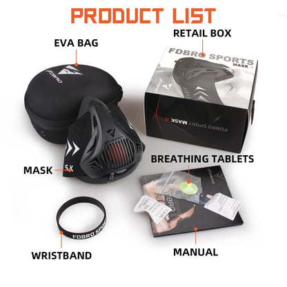 Masque d’Entraînement Sportif – Édition Élévation | Course, Fitness, Cyclisme – Style Noir 2.0 - BLACKBEARD OUTDOOR INDUSTRIES