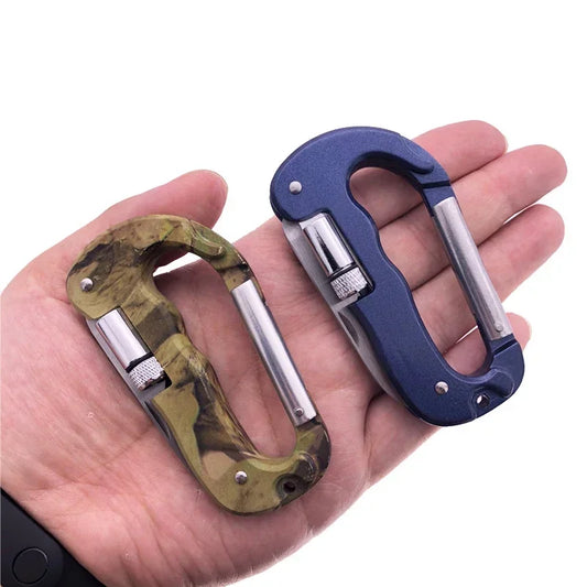 Outil Multi-fonction 5 en 1 pour Extérieur – Camo, Camping, Escalade, Cadenas Parachutiste, Couteau, Lampe LED, Mousqueton de Montagne - BLACKBEARD OUTDOOR INDUSTRIES