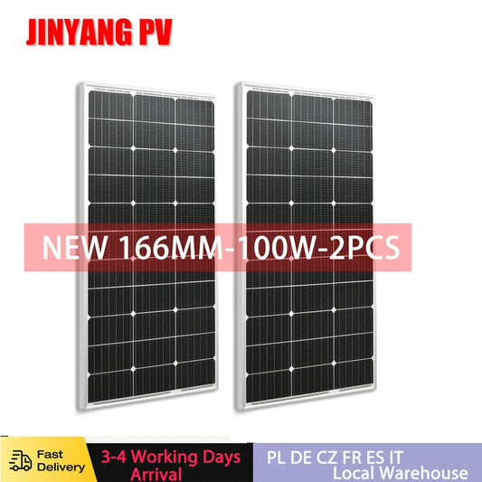 Panneau Solaire Rigide 100W Monocristallin 18V pour Batterie 12V/24V – JINGYANGPV - BLACKBEARD OUTDOOR INDUSTRIES