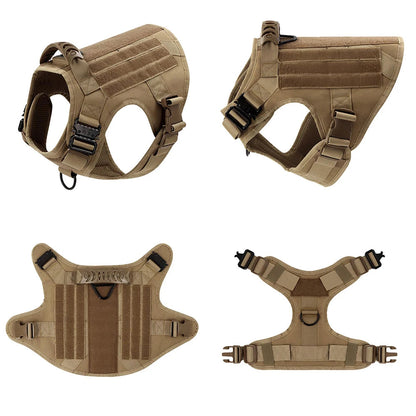 Harnais Tactique PETRAVEL pour Grand Chien – Ensemble Harnais + Collier + Laisse avec Système MOLLE Ma boutique