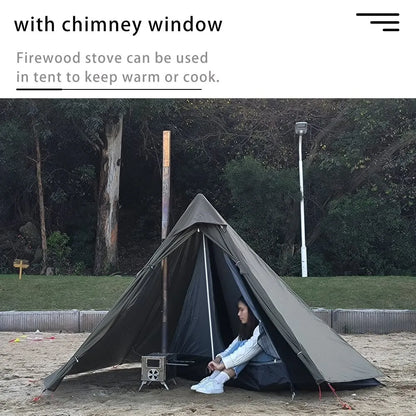 Tente Hot Tent Tipi 1 Personne – Avec Fenêtre pour Cheminée | Double Paroi | 3 Saisons | Bushcraft / Camping Solo - BLACKBEARD OUTDOOR INDUSTRIES
