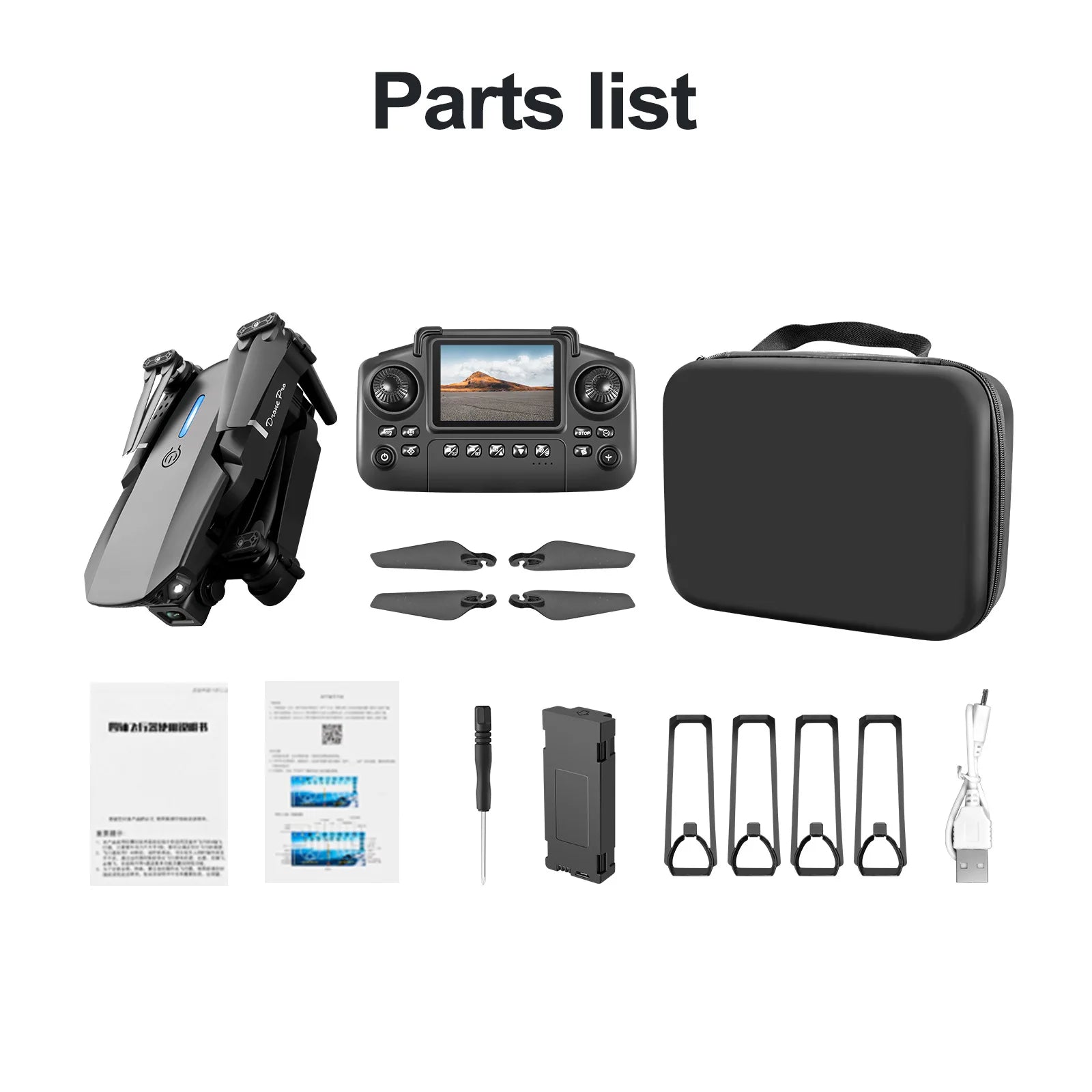 drone mini Black E88 E99 double caméras 4K HD Ma boutique