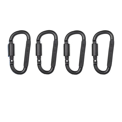 Set de 4 Mousquetons en Aluminium Alliage – Clip Porte-Clés Camping & Survie EDC - BLACKBEARD OUTDOOR INDUSTRIES
