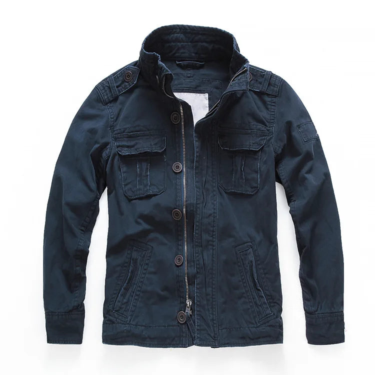 Veste Homme M65 Denim Rétro – Cargo Multi Poches – Style Militaire Outdoor Casual - BLACKBEARD OUTDOOR INDUSTRIES