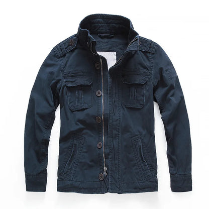 Veste Homme M65 Denim Rétro – Cargo Multi Poches – Style Militaire Outdoor Casual - BLACKBEARD OUTDOOR INDUSTRIES