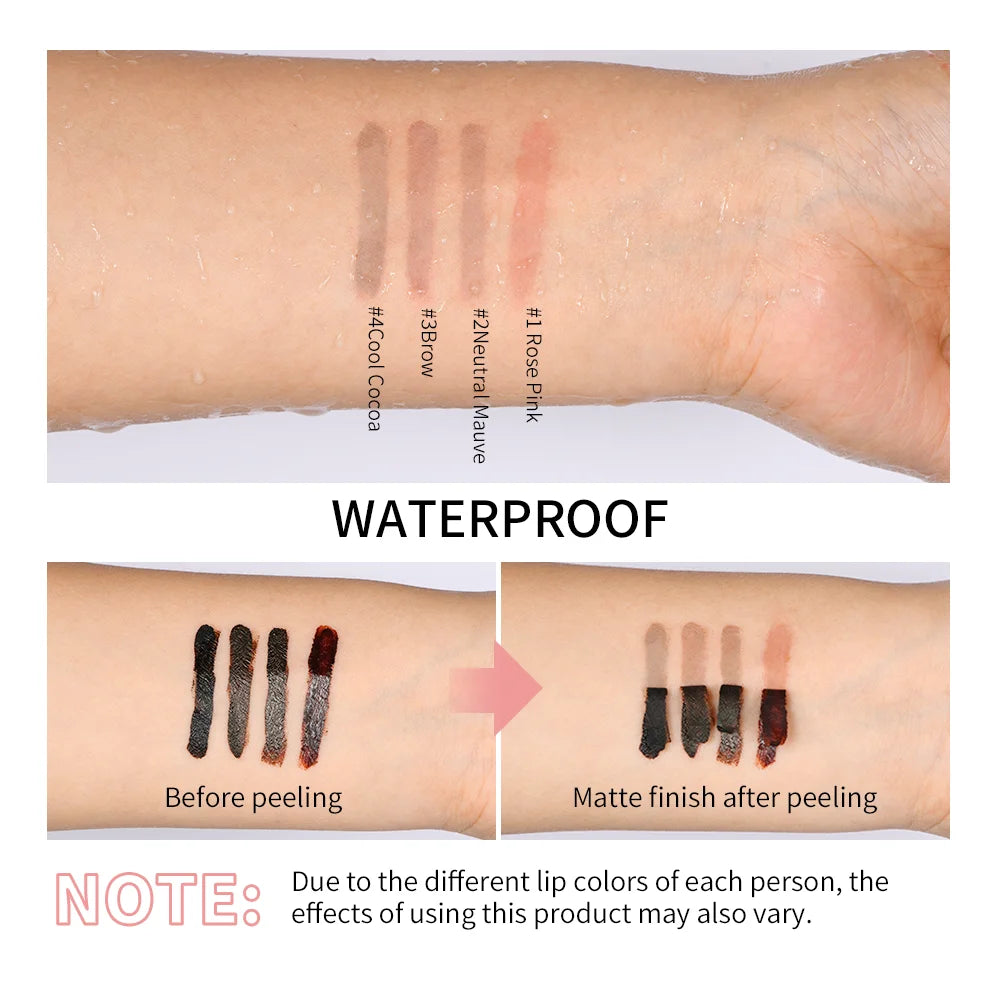 Waterproof Lip Liner Peel Off Tattoo Lipgloss Waterproof Long Lasting Matte Lip Tint Brown Contour Tear-off Lips Stain Cosmetic BLACKBEARD OUTDOOR INDUSTRIES
