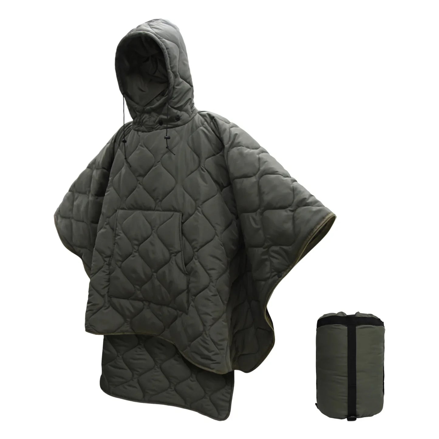 Couverture Poncho Camouflage Imperméable – Isolation Thermique & Doublure Chaude pour Camping, Randonnée, Chasse et Survie - BLACKBEARD OUTDOOR INDUSTRIES