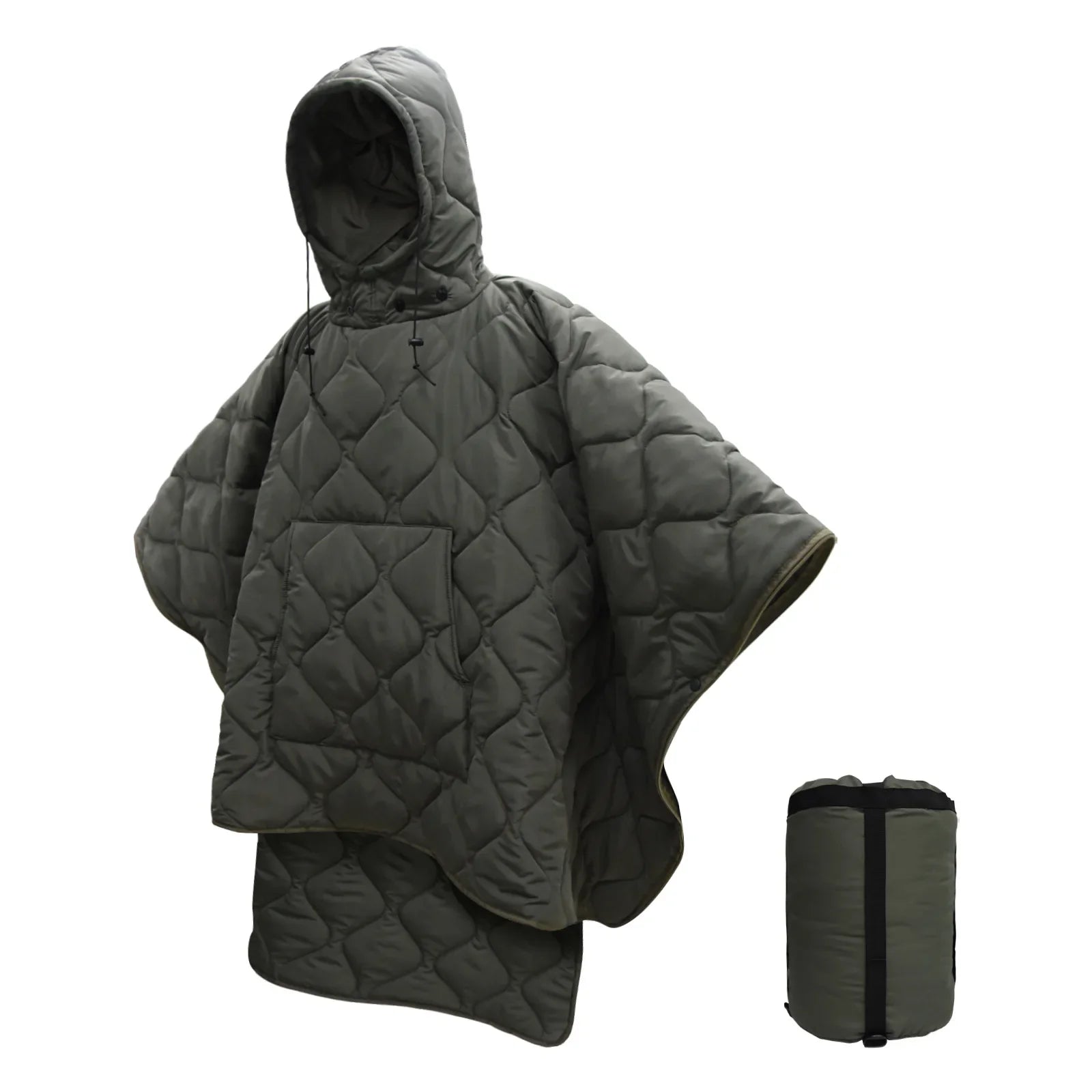 Couverture Poncho Camouflage Imperméable – Isolation Thermique & Doublure Chaude pour Camping, Randonnée, Chasse et Survie - BLACKBEARD OUTDOOR INDUSTRIES