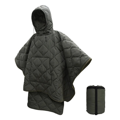 Couverture Poncho Camouflage Imperméable – Isolation Thermique & Doublure Chaude pour Camping, Randonnée, Chasse et Survie - BLACKBEARD OUTDOOR INDUSTRIES