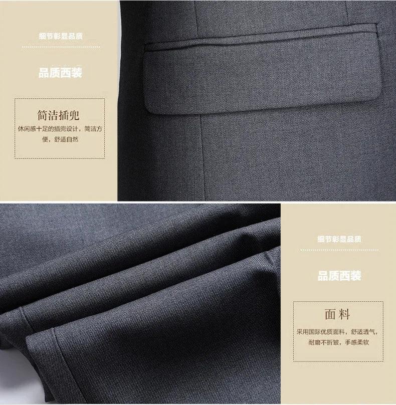 Costume Homme Slim Fit à Deux Boutons – Costume Professionnel et Élégant avec Pantalon Inclus (Tailles S-6XL) BLACKBEARD OUTDOOR INDUSTRIES