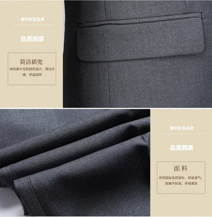 Costume Homme Slim Fit à Deux Boutons – Costume Professionnel et Élégant avec Pantalon Inclus (Tailles S-6XL) BLACKBEARD OUTDOOR INDUSTRIES