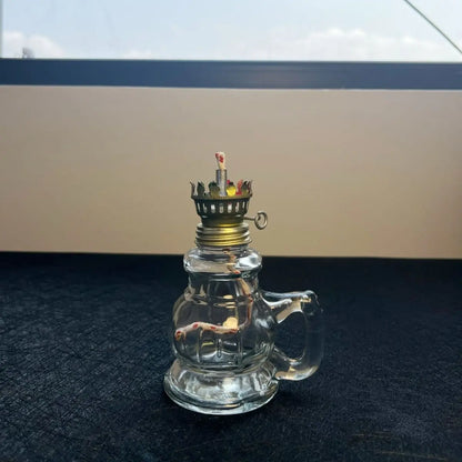 Lampe à Huile Miniature avec Abat-Jour – Lampe de Table Vintage en Verre pour Décoration, Anniversaires, Mariages, Dîner et Éclairage d'Urgence - BLACKBEARD OUTDOOR INDUSTRIES