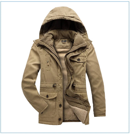 Parka Homme Hiver Chaude – LZLLTT Avec Capuche Amovible | Doublure Polaire | Multipoches | -30°C à +5°C - BLACKBEARD OUTDOOR INDUSTRIES