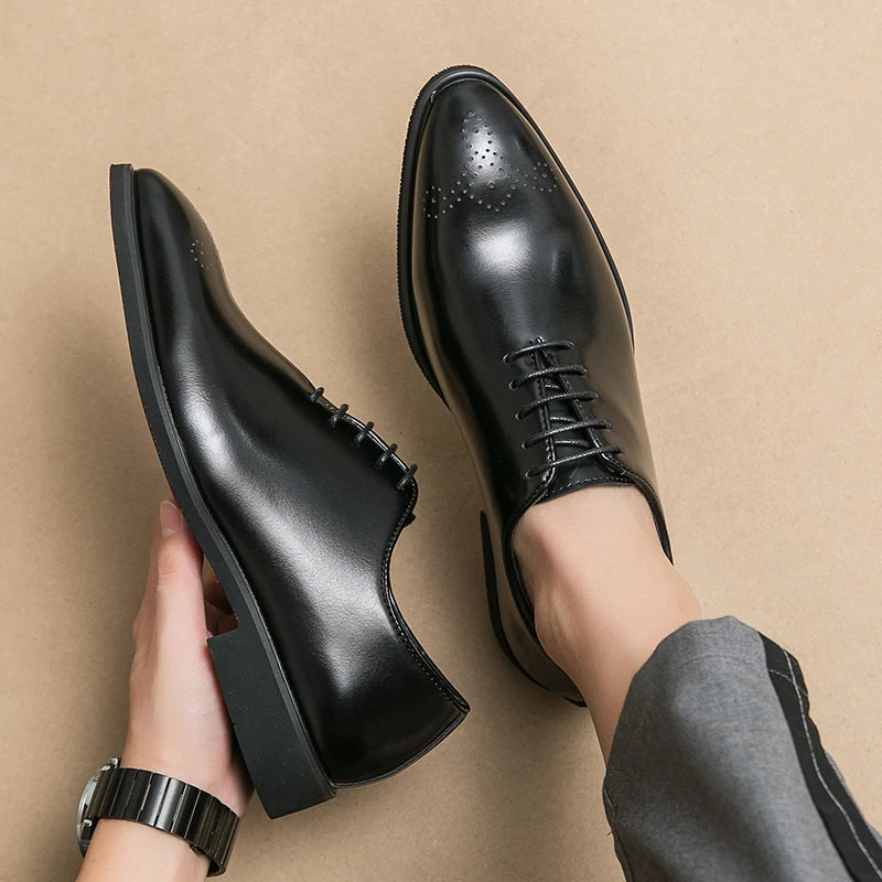 Chaussures de Banquet Classiques pour Homme - Chaussures en Cuir à Lacets - Élégantes et Confortables BLACKBEARD OUTDOOR INDUSTRIES