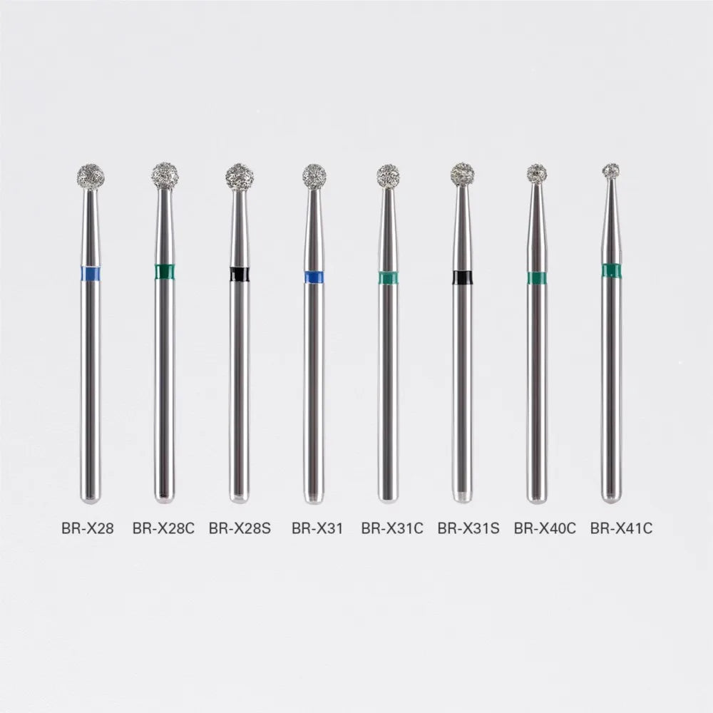 AZDENT 10 pcs Fraises Diamantées Dentaires – Type Boule FG 1,6 mm, 25 mm pour Turbine Haute Vitesse Ma boutique