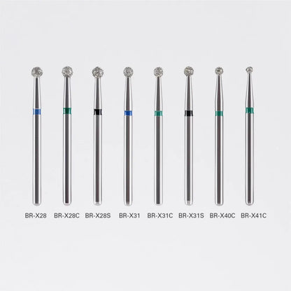 AZDENT 10 pcs Fraises Diamantées Dentaires – Type Boule FG 1,6 mm, 25 mm pour Turbine Haute Vitesse Ma boutique