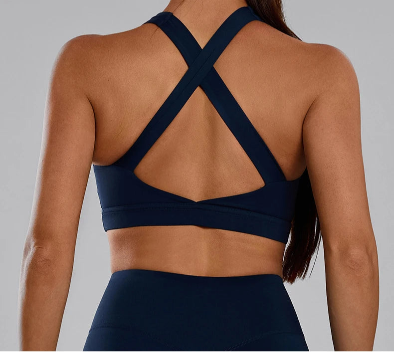 Mileegirl – Brassière de Sport Femme à Fort Maintien | Bretelles Larges & Dos Croisé | Yoga, Fitness, Running - BLACKBEARD OUTDOOR INDUSTRIES