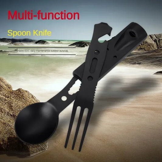 Set Multifonction Camping - Couteaux, Couverts et Sifflet en Acier Inoxydable - BLACKBEARD OUTDOOR INDUSTRIES