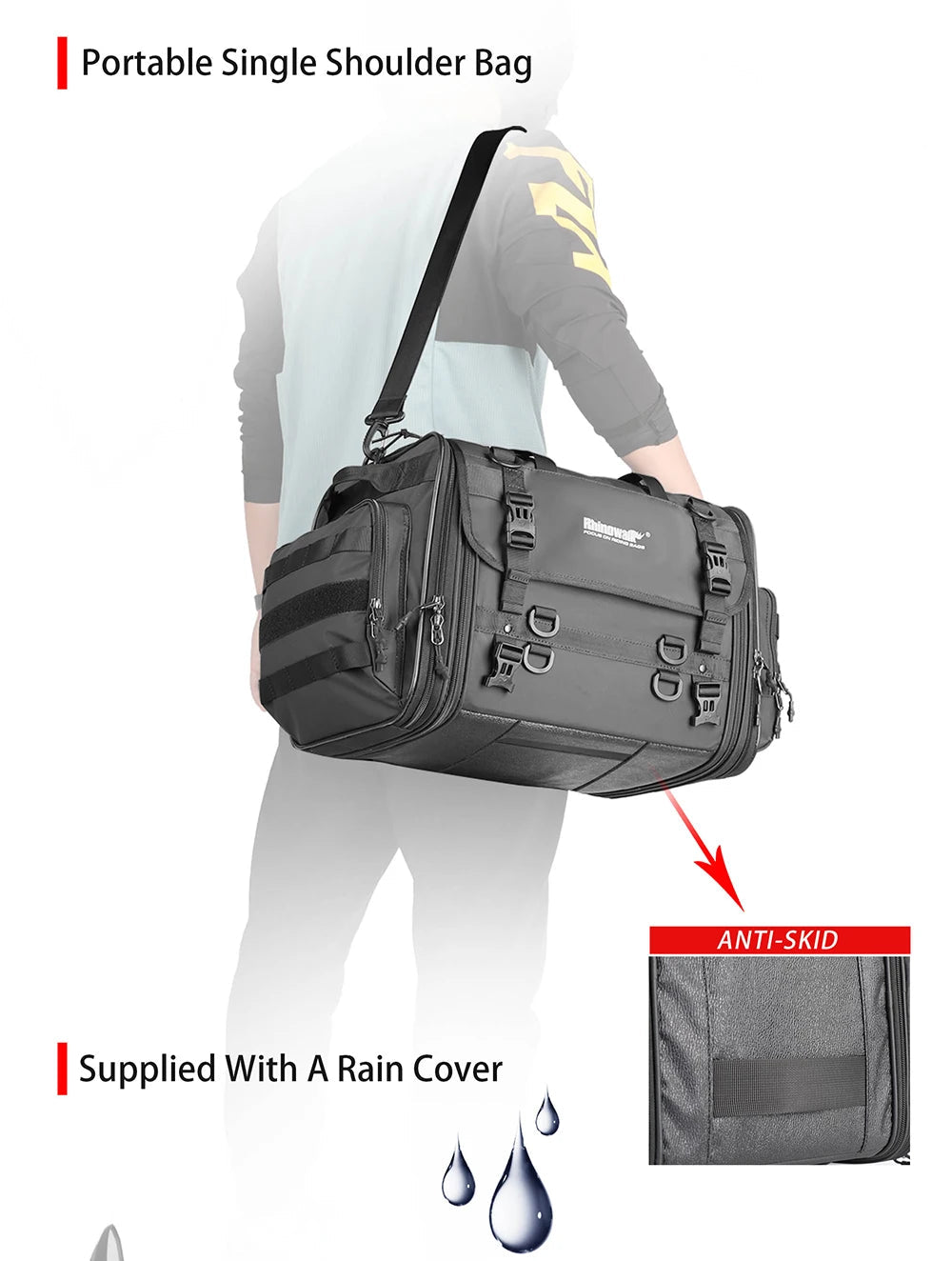 sacoche de voyage pour moto Rhinowalk 19L / 80L Ma boutique