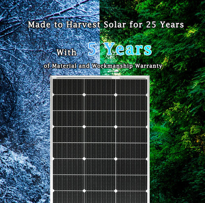 Panneau Solaire Rigide 100W Monocristallin 18V pour Batterie 12V/24V – JINGYANGPV - BLACKBEARD OUTDOOR INDUSTRIES