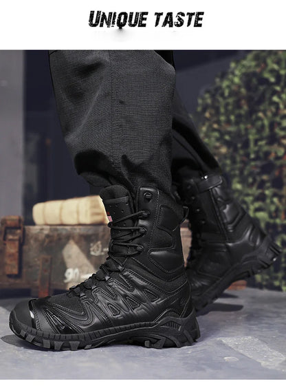Bottes Tactiques Combat Désert pour Homme - Résistantes, Étanches et Confortables pour Randonnée et Sports Outdoor - BLACKBEARD OUTDOOR INDUSTRIES