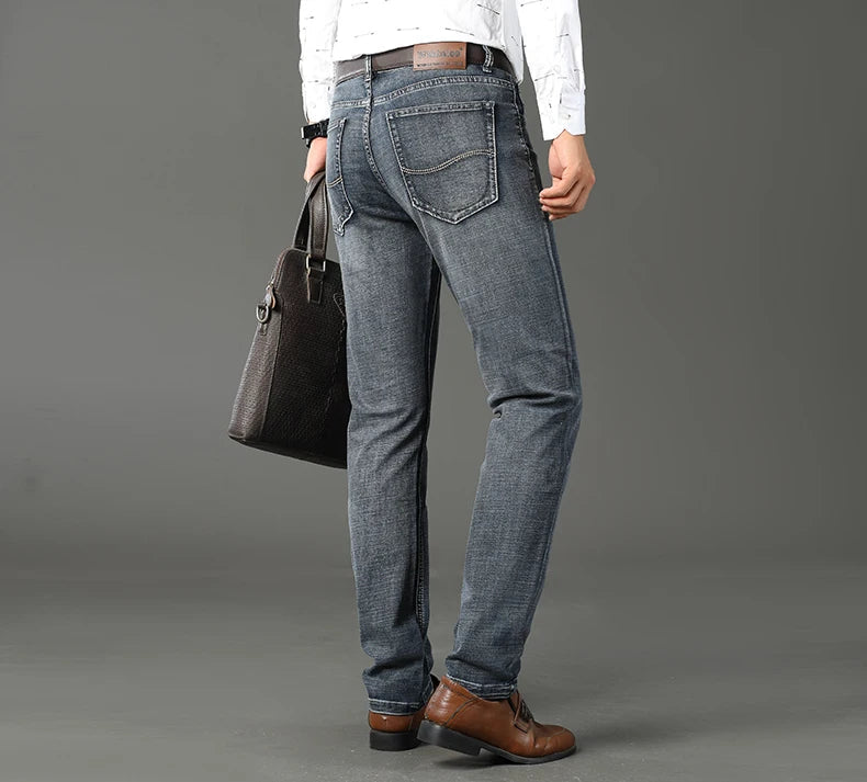 Jeans Business Homme – Coupe Droite Stretch, Bleu/Noir, Denim Classique BLACKBEARD OUTDOOR INDUSTRIES