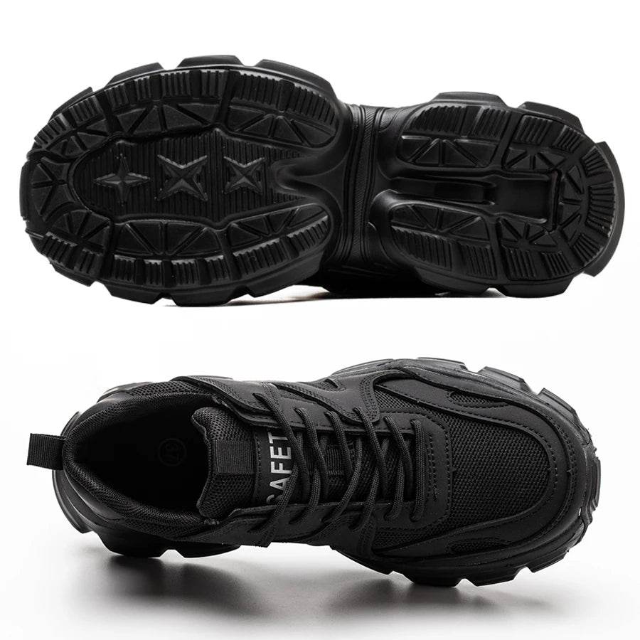 Work Sneakers Steel Toe Shoes Men Safety Shoes Puncture-Proof Work Shoes Boots Fashion Indestructible Footwear Security BLACKBEARD OUTDOOR INDUSTRIES