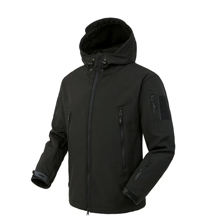 Veste Soft Shell Militaire Shark Skin – Veste Tactique Hommes, Coupe-Vent et Imperméable, Manteau Bomber à Capuche, Veste de Combat Armée pour Homme BLACKBEARD OUTDOOR INDUSTRIES