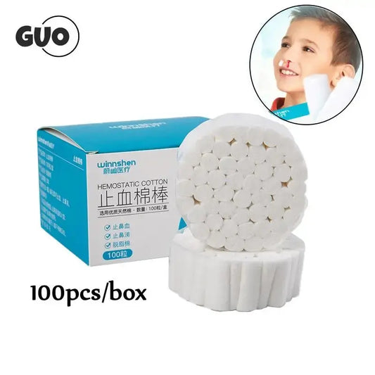 100 Cotons Hémostatiques Dentaires – Usage Médical – Rouleaux Jetables pour Soins Buccaux Ma boutique