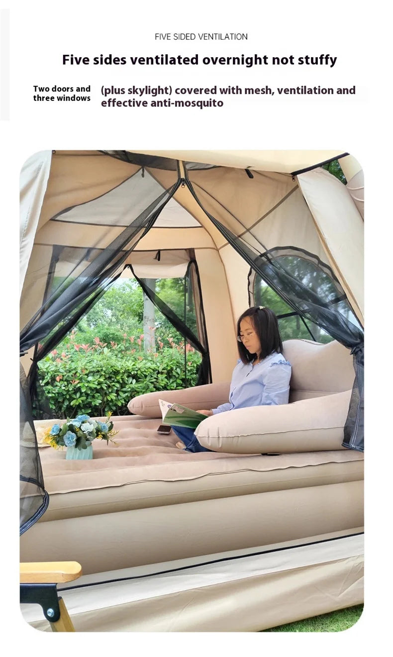 Tente Gonflable Lohascamping pour 4-5 Personnes - Air Shelter Dome Tent - BLACKBEARD OUTDOOR INDUSTRIES