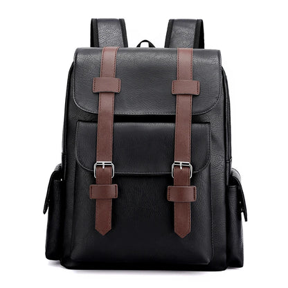 Sac à Dos Homme en Cuir PU – Élégant & Fonctionnel | Ordinateur Portable & École | 20–35L - BLACKBEARD OUTDOOR INDUSTRIES