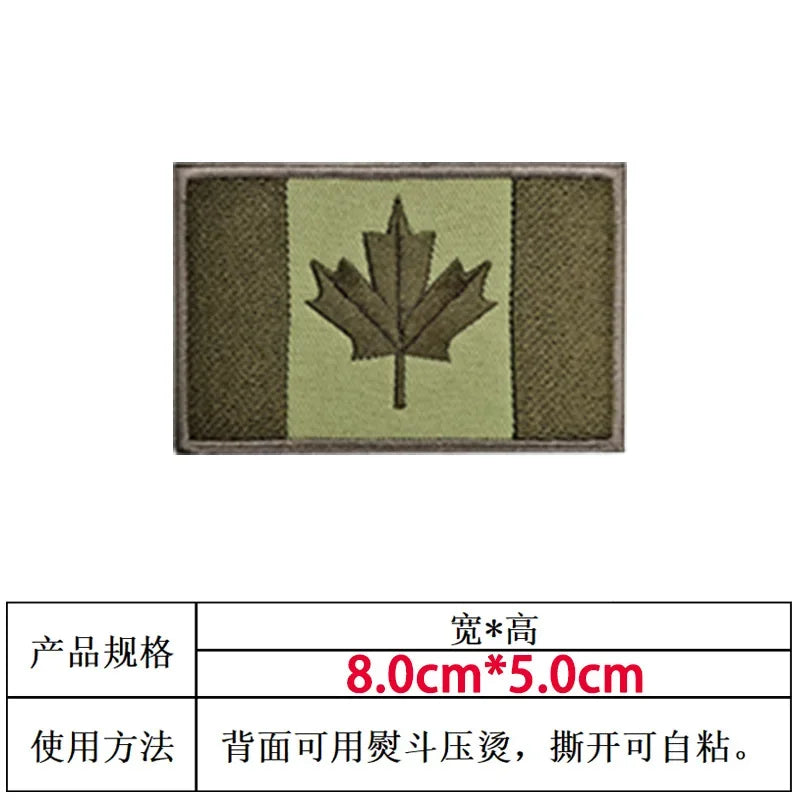 Patch Drapeau Canada – Brodé avec Velcro ou à Coudre - BLACKBEARD OUTDOOR INDUSTRIES
