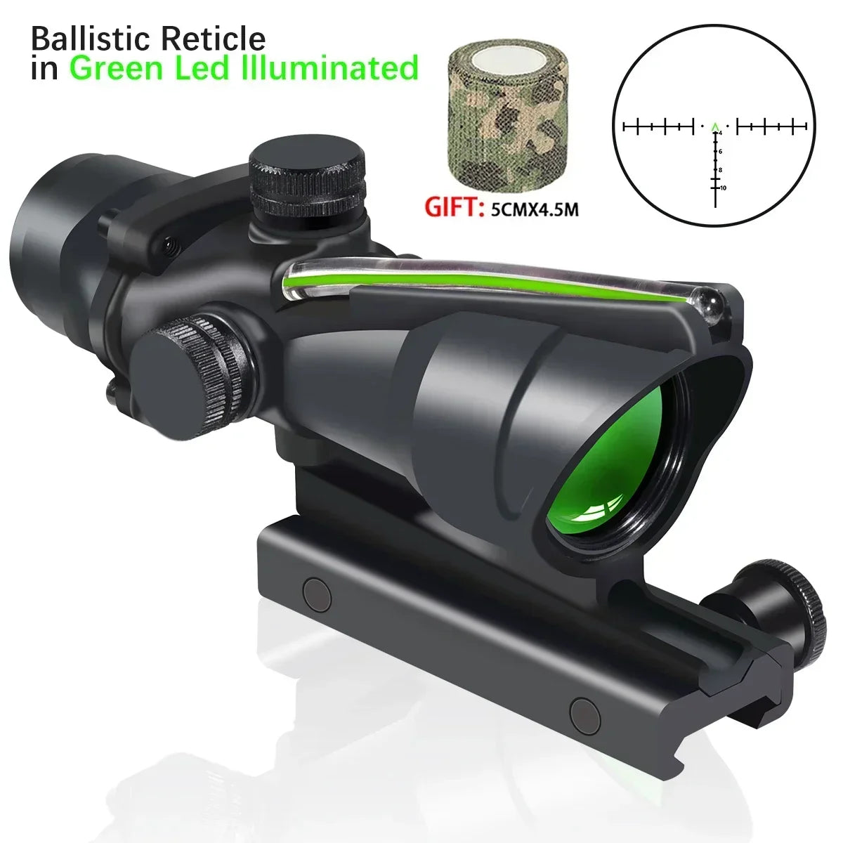 Lunette de Visée 4x32 Red Dot avec Fibre Optique - BLACKBEARD OUTDOOR INDUSTRIES