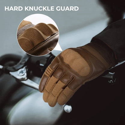 Gants Moto Tactiles en Cuir PU – Protection Totale & Confort Haut de Gamme - BLACKBEARD OUTDOOR INDUSTRIES