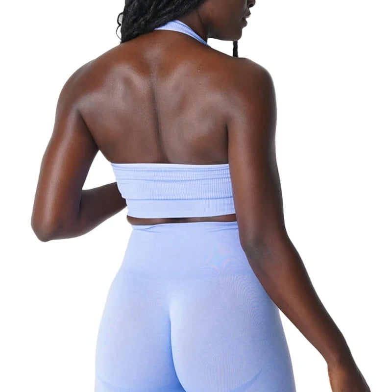 Soutien-Gorge Sans Couture à Col Halter "Limitless" - Spandex Élastique et Respirant pour Femmes, Confort et Maintien, Idéal pour le Fitness et le Yoga - BLACKBEARD OUTDOOR INDUSTRIES