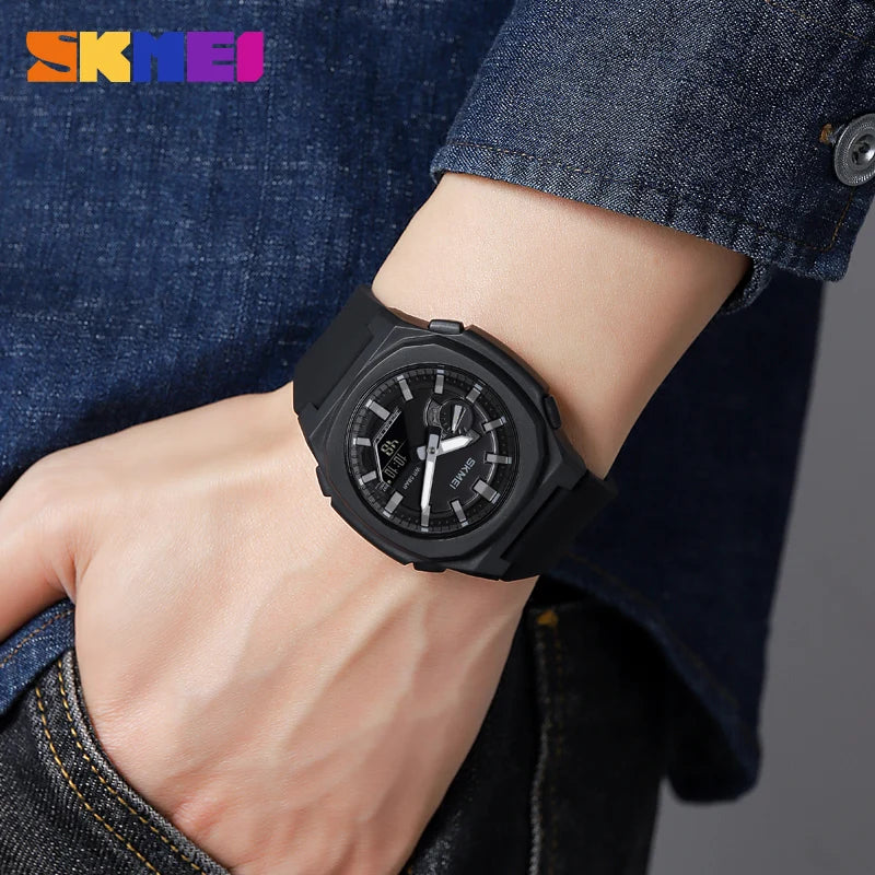Montre de Sport SKMEI 2091 pour Homme – Montre Numérique Militaire Résistante à l'Eau avec Fonction Compte à Rebours et Date - BLACKBEARD OUTDOOR INDUSTRIES