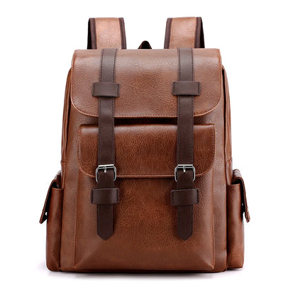 Sac à Dos Homme en Cuir PU – Élégant & Fonctionnel | Ordinateur Portable & École | 20–35L - BLACKBEARD OUTDOOR INDUSTRIES