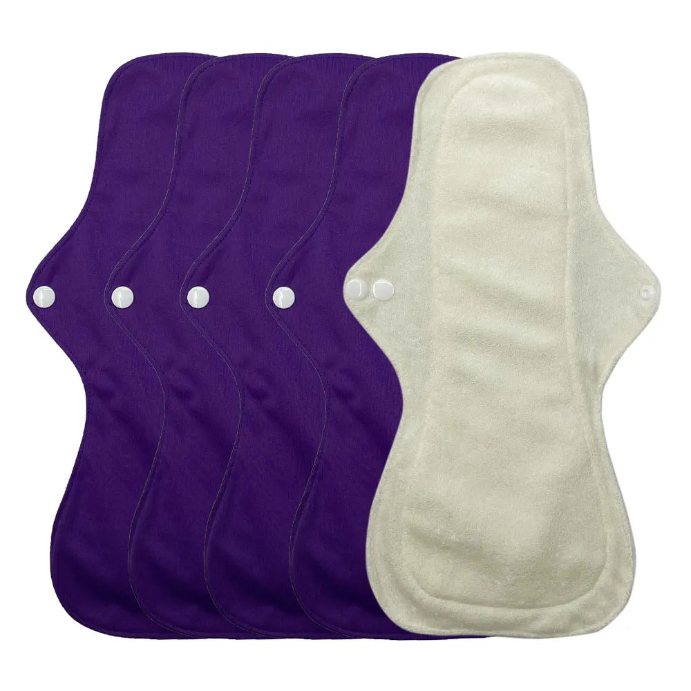 Lot de 5 Serviettes Hygiéniques Réutilisables en Bambou – Absorption Ultra-Forte pour Flux Important – Protection Nuit Épaisse et Lavable Ma boutique