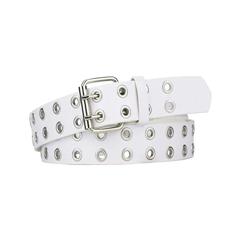 Ceinture Punk Noir en PU avec Rivets Métalliques – Ceinture de Mode Unisexe, Taille Ajustable, Accessoire Tendance pour  Femmes (Longueur 110 cm) - BLACKBEARD OUTDOOR INDUSTRIES
