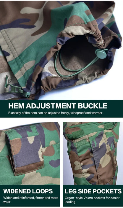 Set de Vêtements Tactiques BDU - Chemise et Pantalon Camouflage pour Entraînement en Plein Air, Randonnée, Chasse, Airsoft, Sniper, Combat, Ghillie Suit - BLACKBEARD OUTDOOR INDUSTRIES