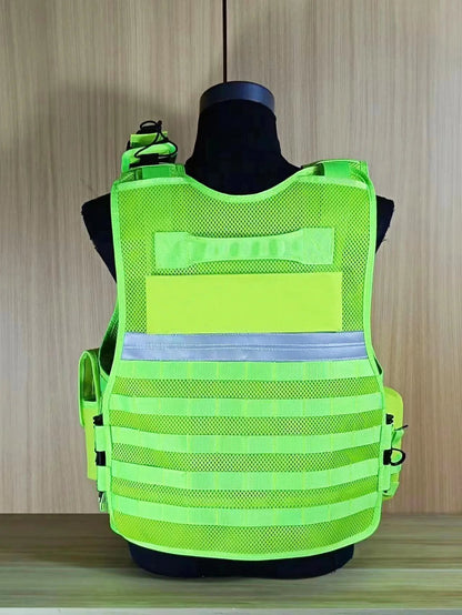 Gilet Tactique Multifonctionnel Noir - Gilet Protecteur Outdoor avec Intérieur Jaune Respirant, Confortable, Réfléchissant et Détachable BLACKBEARD OUTDOOR INDUSTRIES