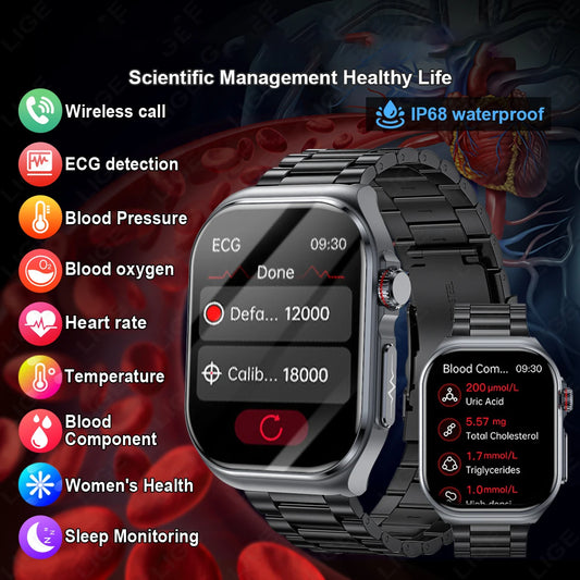 LIGE ET585 – Montre Connectée AMOLED Homme & Femme - BLACKBEARD OUTDOOR INDUSTRIES