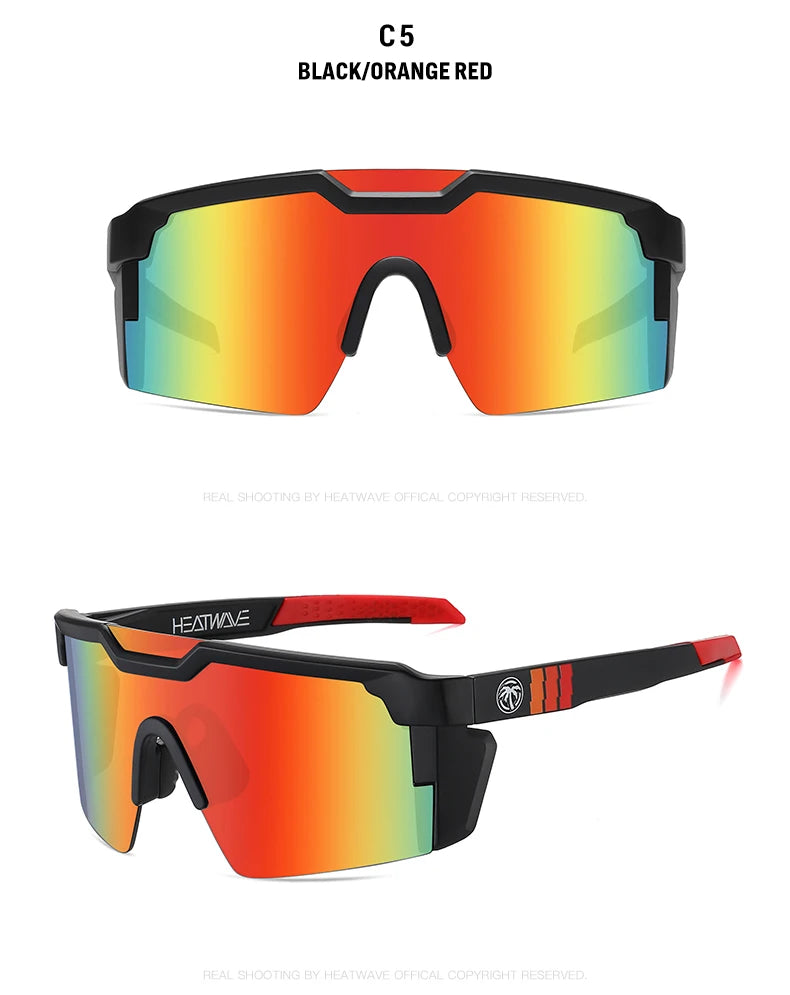 Lunettes de Soleil Heat Wave – Sport Cyclisme Style Conjugué, Polarisées, Anti-reflet, UV400 – Pour Homme & Femme - BLACKBEARD OUTDOOR INDUSTRIES