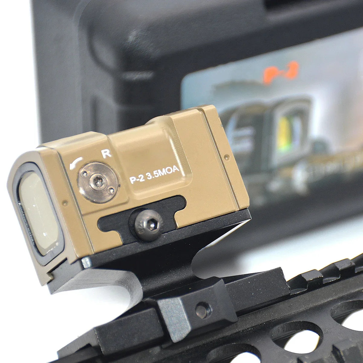 Lunette de visée tactique P-2 Red Dot 3,5 MOA avec montage haut 1,54" et fixation rail 20 mm — Pour pistolet Glock 17 MOS et carabine airsoft - BLACKBEARD OUTDOOR INDUSTRIES