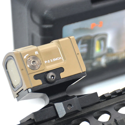 Lunette de visée tactique P-2 Red Dot 3,5 MOA avec montage haut 1,54" et fixation rail 20 mm — Pour pistolet Glock 17 MOS et carabine airsoft - BLACKBEARD OUTDOOR INDUSTRIES