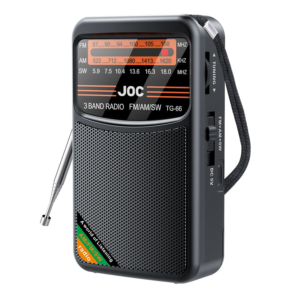 📻 Mini Radio Portable AM/FM/SW – Rechargeable avec Haut-Parleur Stéréo et Écran HD Ma boutique