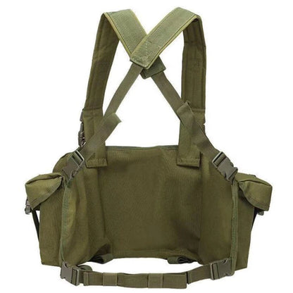 Chest rig Tactique Molle Body Armor – Camouflage Woodland, Porte-Chargeurs et Accessoires de Combat pour Airsoft et Chasse BLACKBEARD OUTDOOR INDUSTRIES