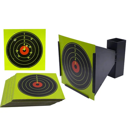 Cible Piège à Billes Noire en Forme d’Entonnoir avec Cibles en Papier – Collecteur de Billes pour Airsoft et Pistolet à Plombs Ma boutique