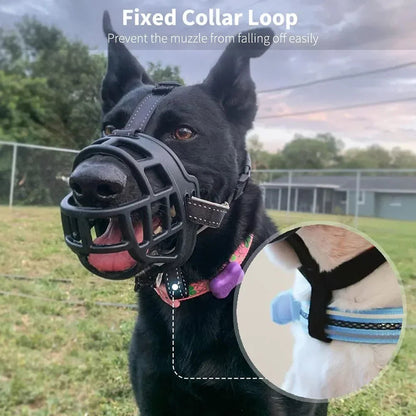 Muselière Souple Type Panier – Anti-Morsure et Anti-Mastication | Pour Labrador, Berger Allemand, Bouledogue Français Ma boutique