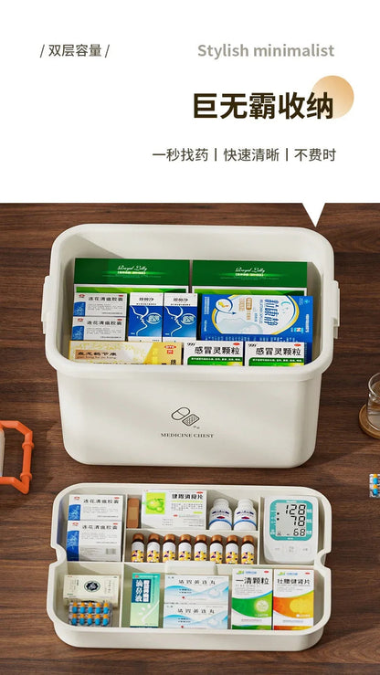 Boîte à Médicaments Portable Grande Capacité – Trousse de Premiers Secours Familiale avec Multi-Compartiments Ma boutique